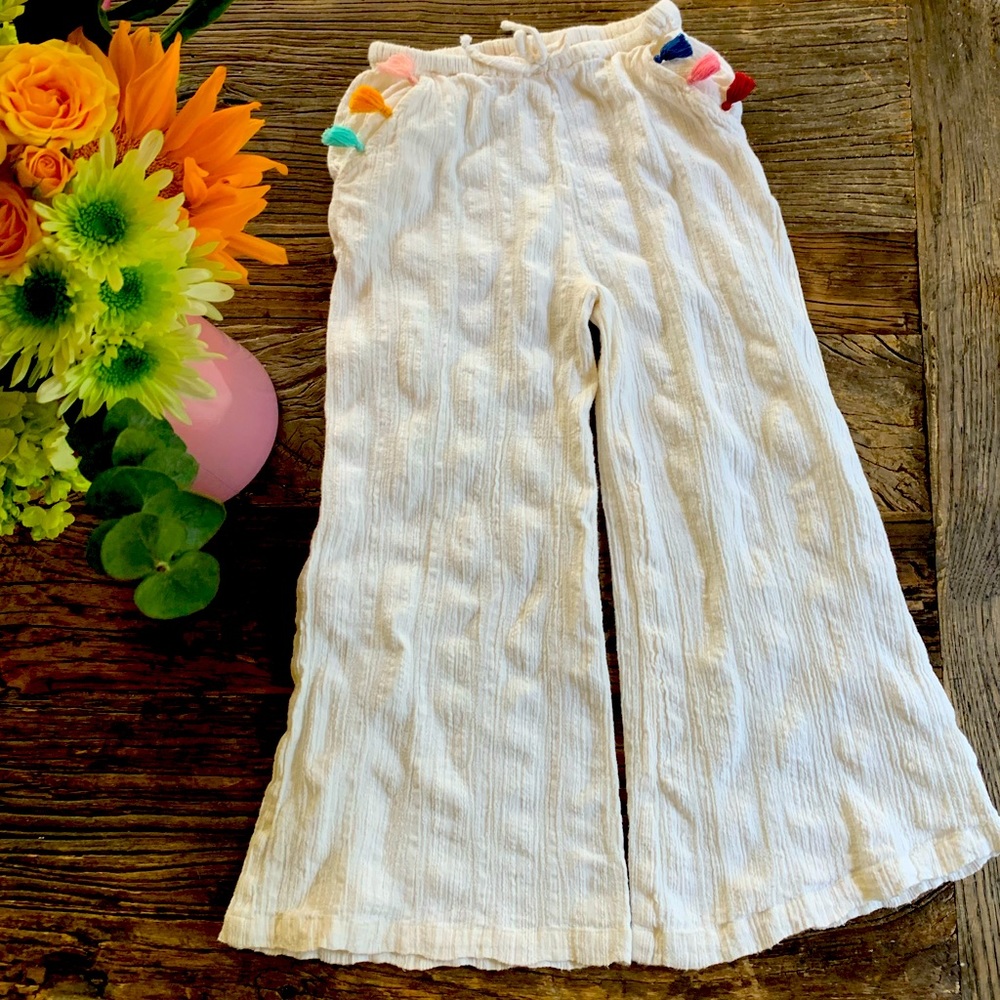 Pink chicken 6y fun flare tassel pants